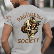 Gift For Father,Gift For Grandpa,Non-Eng,Icon,Proud - Rad Dad Society - Personalized T Shirt