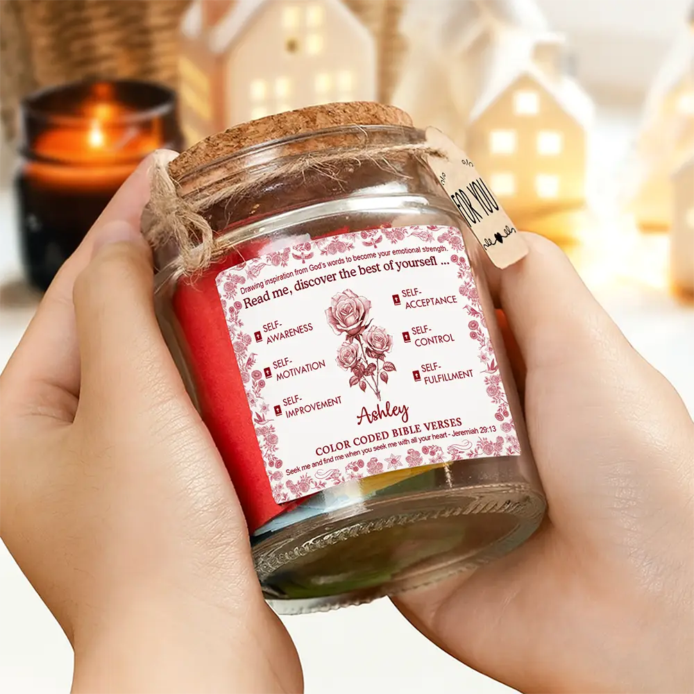 Love,Gift For Yourself,Christian - Read Me Discorver The Best Of - Personalized Bible Verse Jar