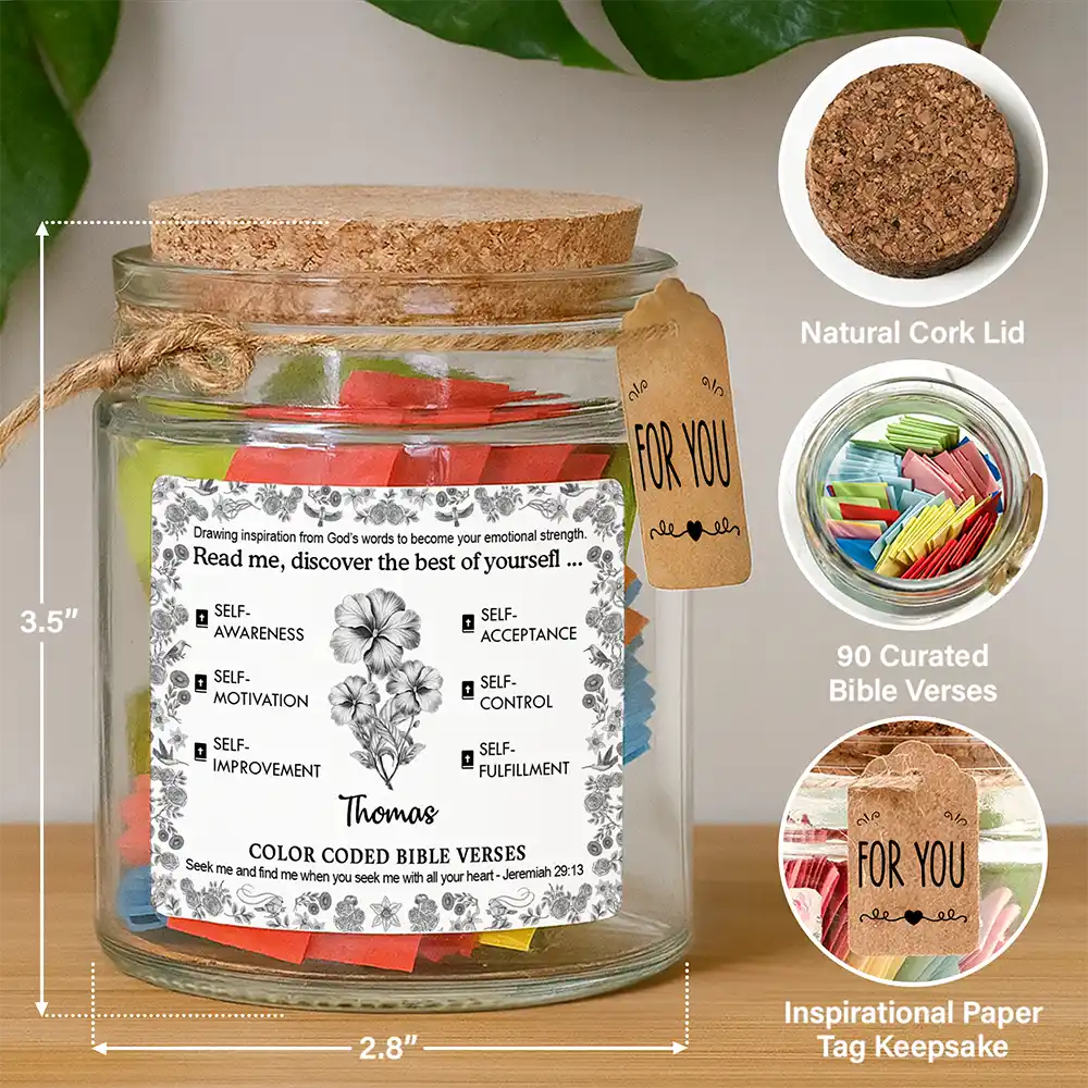 Love,Gift For Yourself,Christian - Read Me Discorver The Best Of - Personalized Bible Verse Jar
