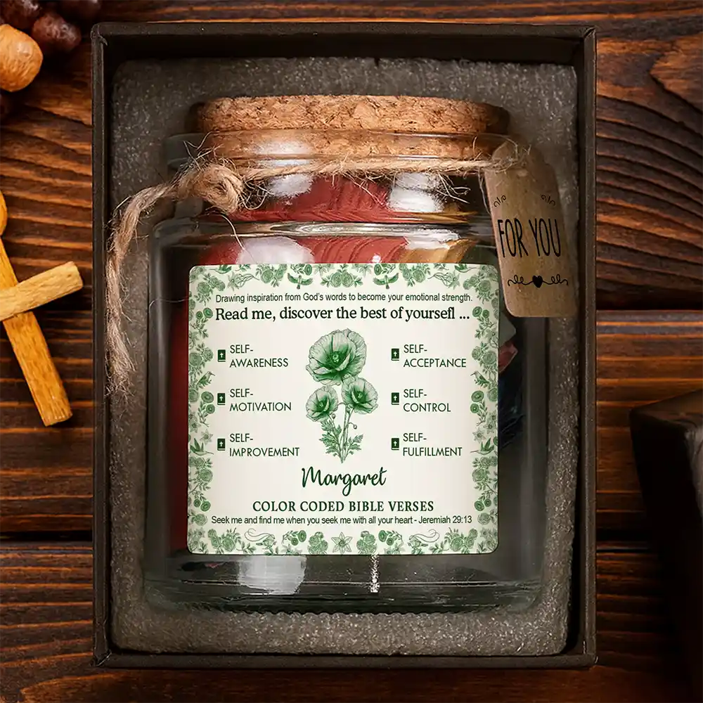 Love,Gift For Yourself,Christian - Read Me Discorver The Best Of - Personalized Bible Verse Jar