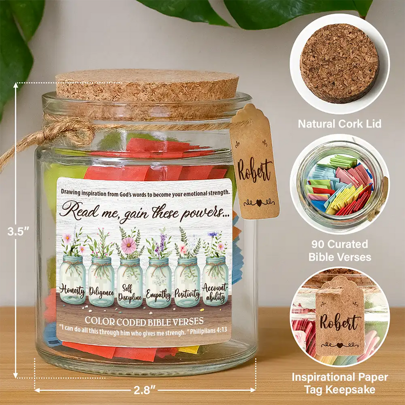 Love,Gift For Yourself,Christian - Read Me Gain These Powers - Personalized Bible Verse Jar