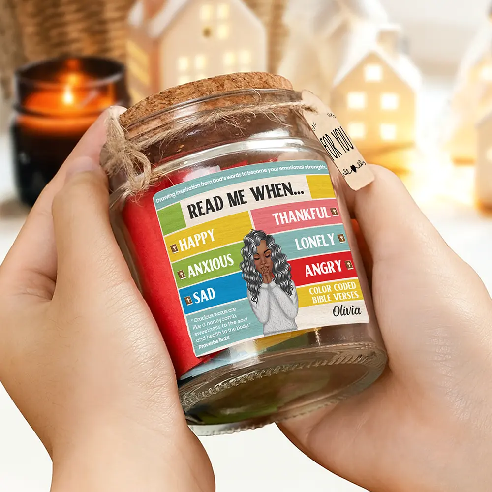 Love,Gift For Yourself,Christian - Read Me When - Personalized Bible Verse Jar