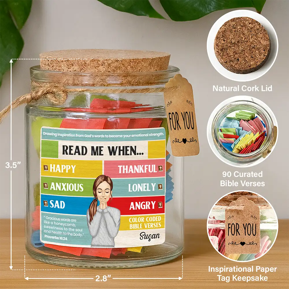 Love,Gift For Yourself,Christian - Read Me When - Personalized Bible Verse Jar