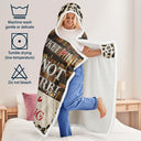Reading,Gift For Yourself,Gift For Women,Happy - Reading Blanket Just A Girl Who Loves Books - Personalized Wearable Hooded Blanket