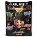 Halloween, Reading, Gift For Yourself, Gift For Women, Happy - Reading Book Witch Blanket - Personalized Fleece Blanket, Sherpa Blanket
