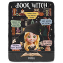 Halloween, Reading, Gift For Yourself, Gift For Women, Happy - Reading Book Witch Blanket - Personalized Fleece Blanket, Sherpa Blanket