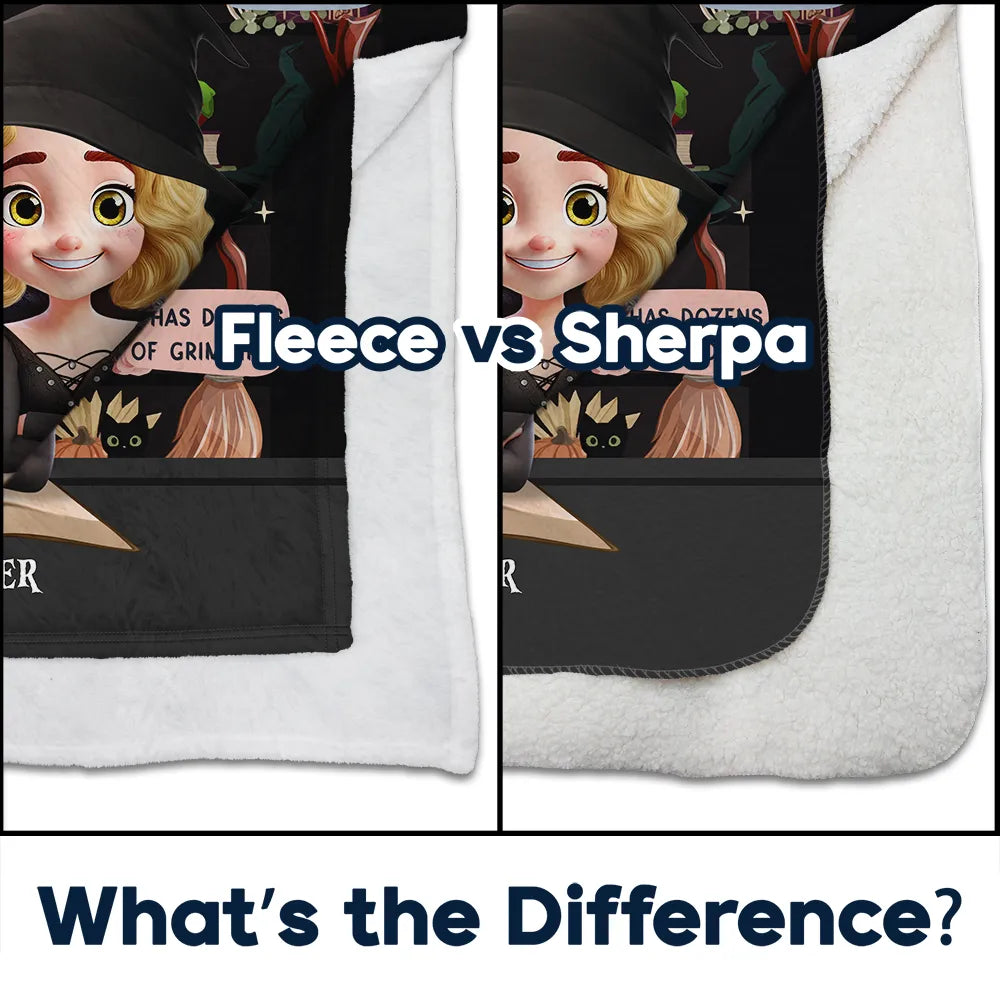 Halloween, Reading, Gift For Yourself, Gift For Women, Happy - Reading Book Witch Blanket - Personalized Fleece Blanket, Sherpa Blanket