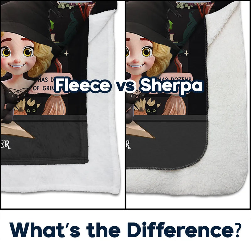 Halloween, Reading, Gift For Yourself, Gift For Women, Happy - Reading Book Witch Blanket - Personalized Fleece Blanket, Sherpa Blanket