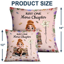 Reading,Gift For Yourself,Gift For Women,Happy - Reading Girl With Birth Month Flower - Personalized Pillow