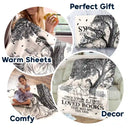 Reading,Gift For Yourself,Gift For Women,Happy - Reading Once Upon A Time There Was A Girl - Personalized Fleece Blanket, Sherpa Blanket