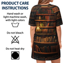 Reading,Gift For Yourself,Gift For Women,Happy,Cat Lovers - Reading Pajamas Girl Who Loves Books - Personalized Women's Sleep Tee