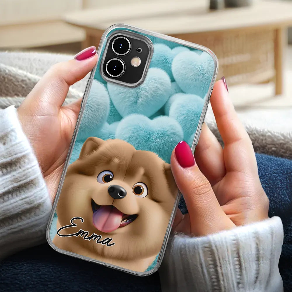 Pet Lovers,Pet Mom,Pet Dad,Dog Lovers,Dog Mom,Dog Dad,Cat Lovers,Cat Mom,Cat Dad,Gift For Women,Gift For Men,Top Market - Realistic 3D Furry Effect Pet Mom Pet Dad - Personalized Clear Phone Case