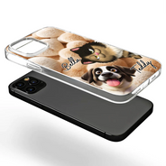 Pet Lovers,Pet Mom,Pet Dad,Dog Lovers,Dog Mom,Dog Dad,Cat Lovers,Cat Mom,Cat Dad,Gift For Women,Gift For Men,Top Market - Realistic 3D Furry Effect Pet Mom Pet Dad - Personalized Clear Phone Case