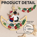 Christmas,Gift For Bestie,Happy - Reasons You Are My Besties - Personalized 3-Layered Acrylic Shaker Ornament