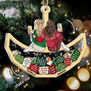 Christmas,Gift For Bestie,Happy - Reasons You Are My Besties - Personalized 3-Layered Acrylic Shaker Ornament
