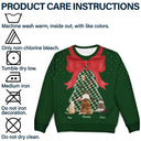 Pet Lovers,Pet Mom,Dog Lovers,Dog Mom,Cat Lovers,Cat Mom,Christmas,Love,Gift For Women - Red Bow Christmas Tree For Dog Cat Lovers - Personalized Unisex Ugly Sweater