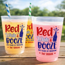 Independence Day,America 250th,Family,Gift For Bestie,Gift For Sibling,Gift For Grandparents,Gift For Yourself,Gift For Women,Gift For Men,Parents,Proud - Red White & Blue US Independence Day - Personalized Frosted Cups