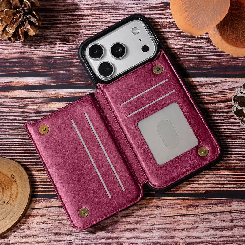 Gift For Yourself, Gift For Women, Gift For Men, Travel, Happy - And So The Adventure Begins - Personalized Leather Flip Wallet Phone Case
