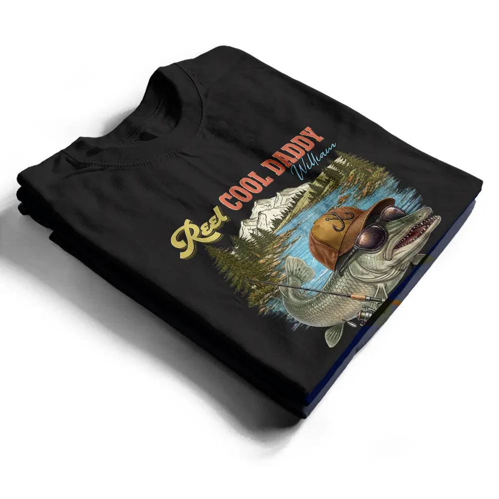Gift For Husband,Gift For Yourself,Gift For Men,Gift For Father,Gift For Grandpa,Fishing,Dad's Hobby,Non-Eng,Icon,Humorous - Reel Cool Dad Gradpa - Personalized T Shirt