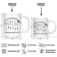 Gift For Father,Gift For Grandpa,Fishing,Non-Eng,Icon,Proud - Reel Cool Dad Grandpa - Personalized Mug