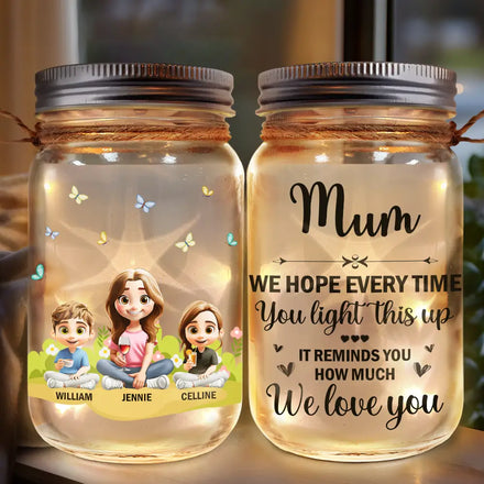 Remind How Much We Love You - Personalized Mason Jar Light
