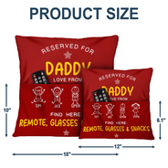Gift For Uncle,Gift For Grandpa,Gift For Father,Funny - Reserved For Grandad Daddy - Personalized Pocket Pillow