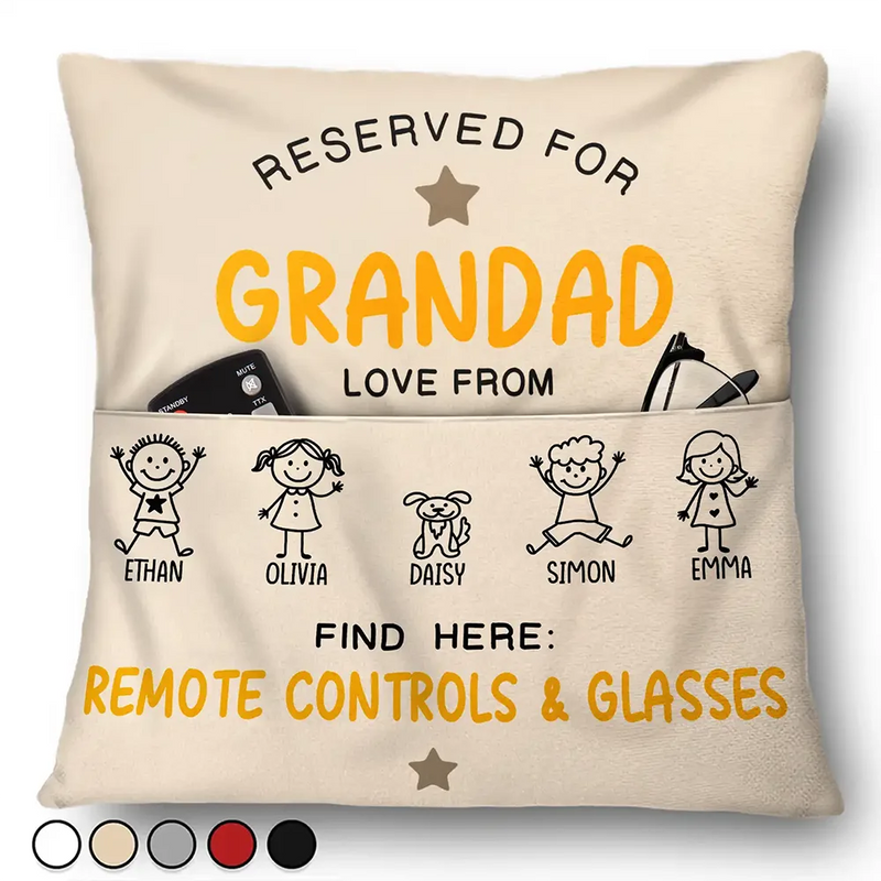 Gift For Uncle,Gift For Grandpa,Gift For Father,Funny - Reserved For Grandad Daddy - Personalized Pocket Pillow