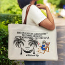 Retirement, Gift For Yourself, Happy - Retired Life The Bag Holds Nothing Urgent, Overwhelming - Personalized Leather Handle Tote Bag