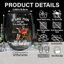 Retirement, Gift For Wife, Gift For Husband, Gift For Yourself, Gift For Women, Gift For Men, Gift For Grandpa, Gift For Father, Gift For Mother, Gift For Grandma, Funny - Retired A Wise Woman Once Said I'm Outta Here - Personalized Stemless Wine Glass