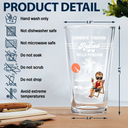 Gift For Husband,Gift For Men,Gift For Father,Retirement,Beach,Happy,Summer,Gift For Wife,Gift For Women,Gift For Mother,Gift For Yourself - Retired Goodbye Tension Hello Pension - Personalized Beer Glass
