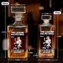 Retirement,Parents,Gift For Grandparents,Funny - Retired Not My Problem Anymore 3D Effect - Personalized Square Whiskey Bottle