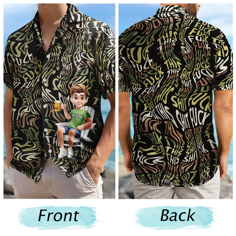 Retirement, Summer, Funny - Retirement Funny Swearing Words - Personalized Hawaiian Shirt