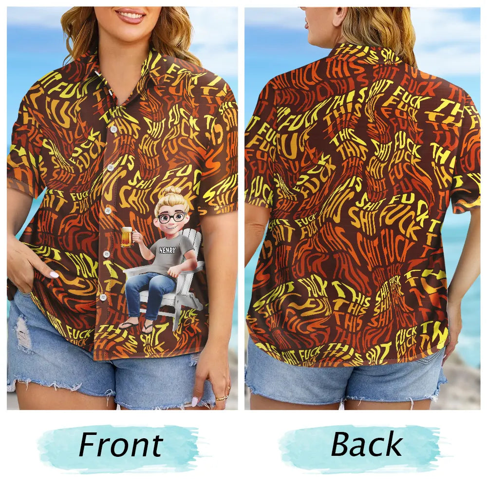 Retirement, Summer, Funny - Retirement Funny Swearing Words - Personalized Hawaiian Shirt