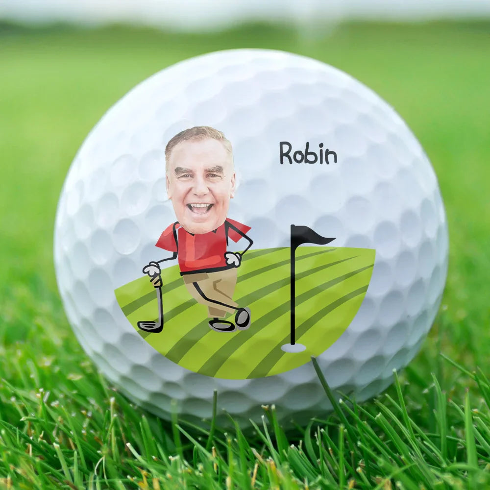 Retirement, Gift For Grandpa, Gift For Father, Golf, Happy - Retirement Is In Full Swing - Personalized Golf Ball