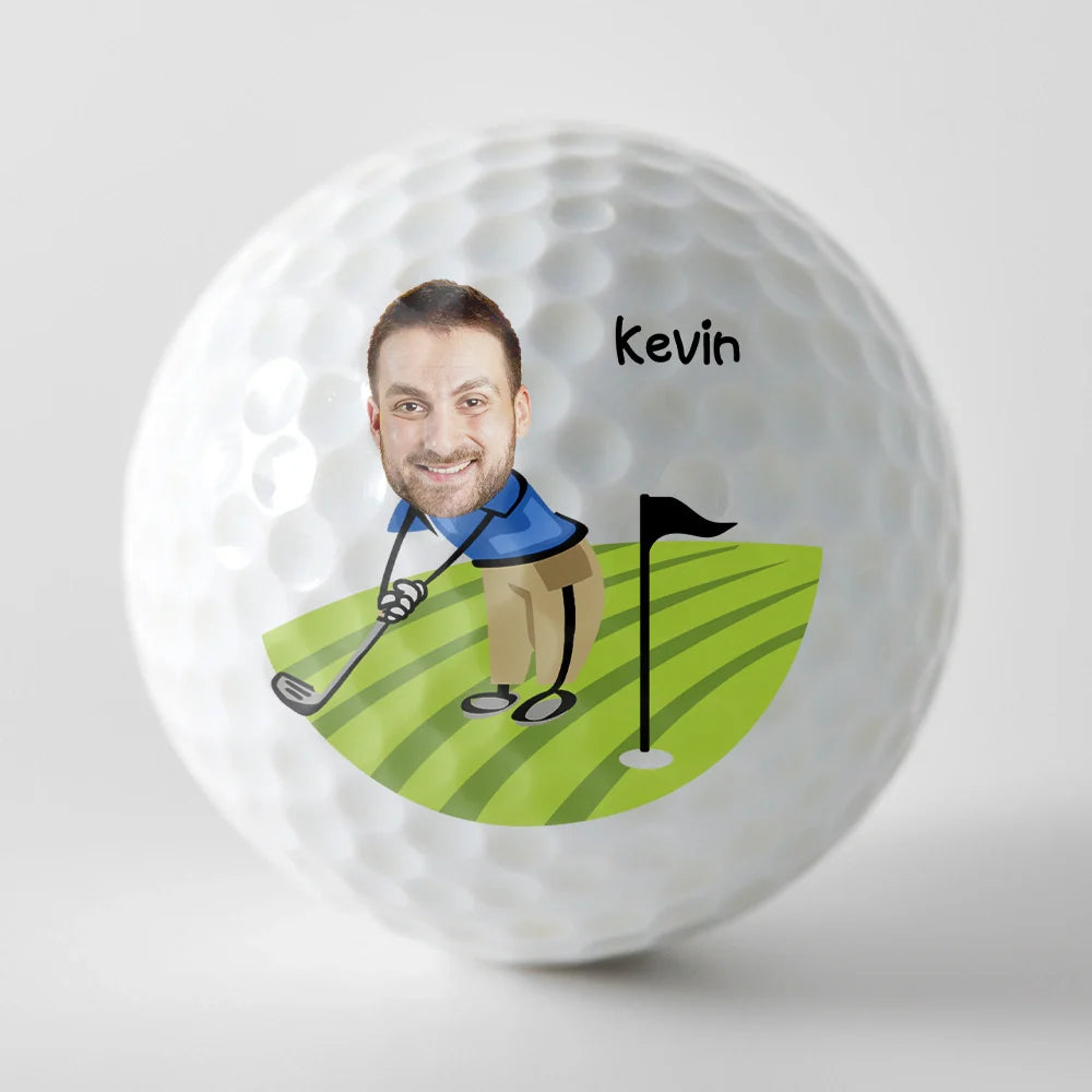 Retirement, Gift For Grandpa, Gift For Father, Golf, Happy - Retirement Is In Full Swing - Personalized Golf Ball