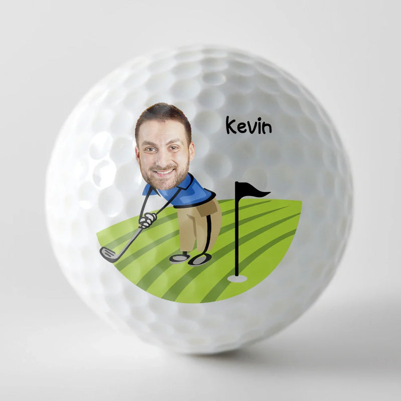 Retirement, Gift For Grandpa, Gift For Father, Golf, Happy - Retirement Is In Full Swing - Personalized Golf Ball