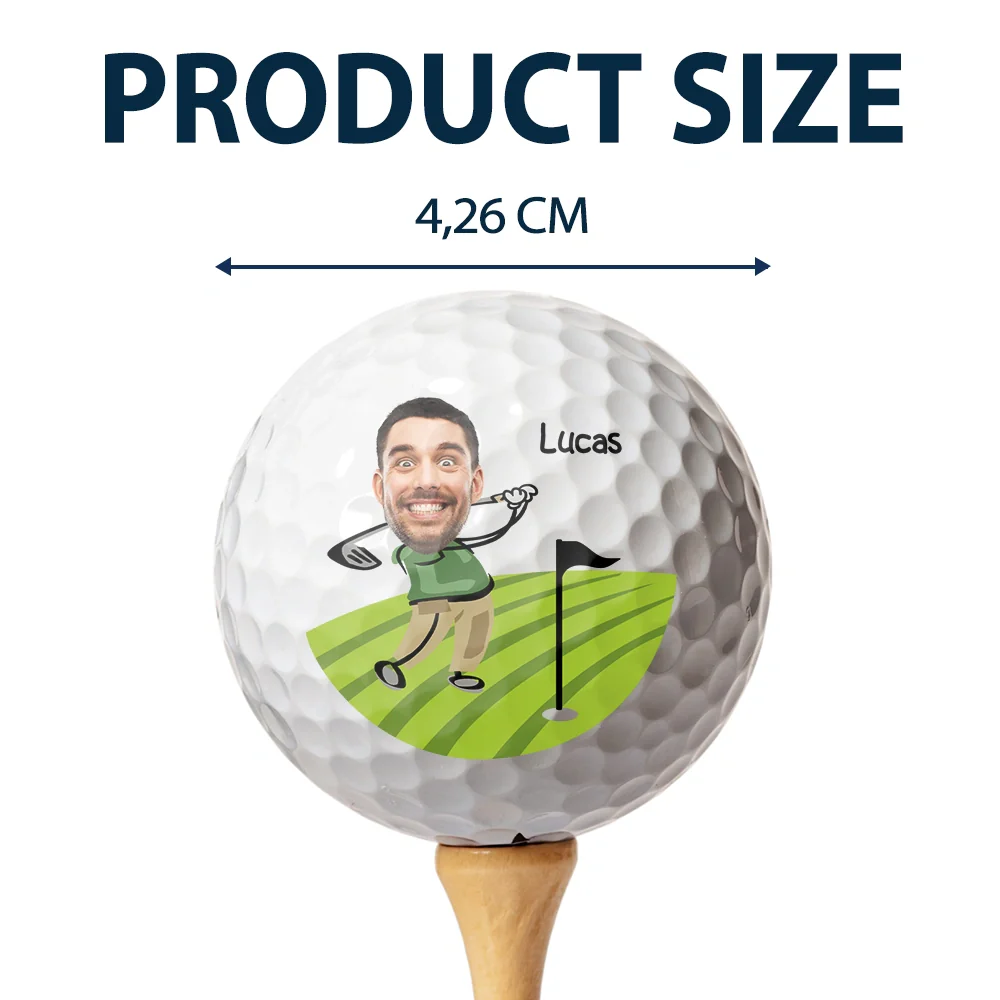 Retirement, Gift For Grandpa, Gift For Father, Golf, Happy - Retirement Is In Full Swing - Personalized Golf Ball