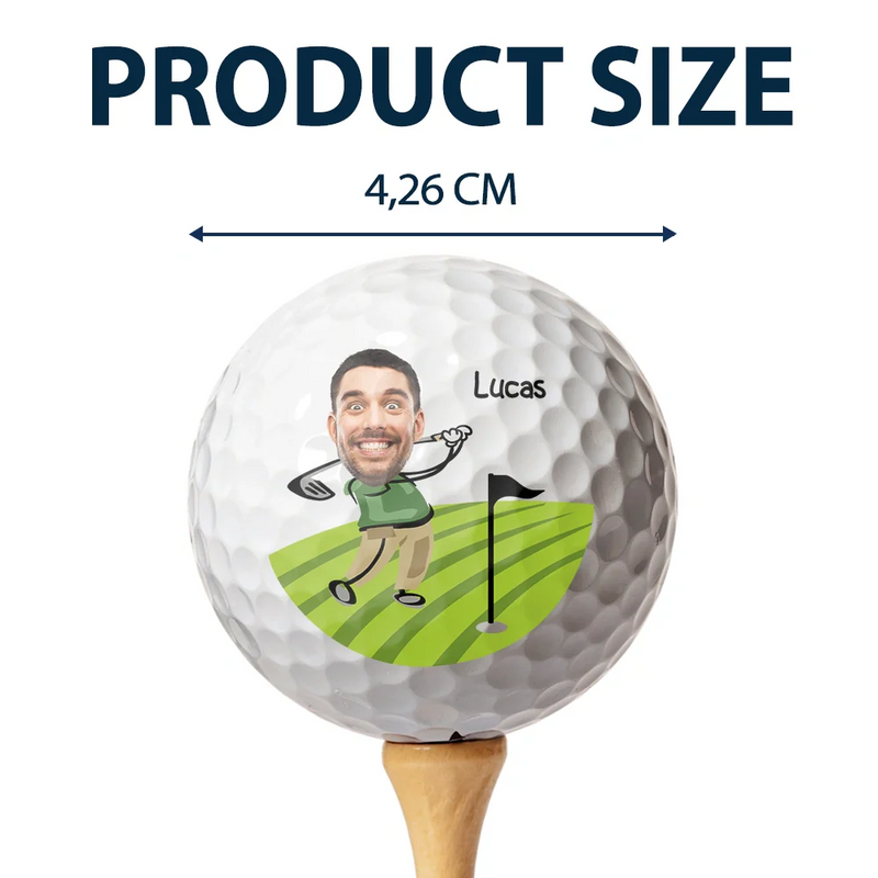 Retirement, Gift For Grandpa, Gift For Father, Golf, Happy - Retirement Is In Full Swing - Personalized Golf Ball