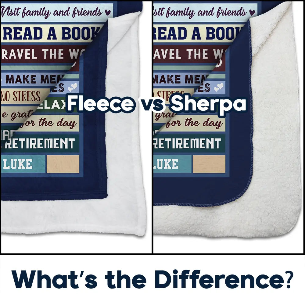 Retirement,Happy,Gift For Yourself,Parents,Gift For Grandparents,Gift For Women,Gift For Men - Retirement Rules Funny Farewell Gift - Personalized Fleece Blanket, Sherpa Blanket