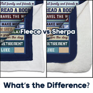 Retirement,Happy,Gift For Yourself,Parents,Gift For Grandparents,Gift For Women,Gift For Men - Retirement Rules Funny Farewell Gift - Personalized Fleece Blanket, Sherpa Blanket