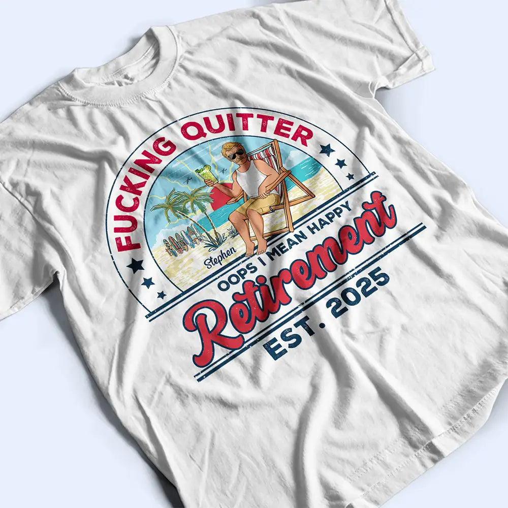 Gift For Yourself,Gift For Women,Gift For Men,Retirement,Beach - Retro Beach The Legend Has Retired - Personalized T Shirt
