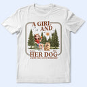 Dog Lovers, Dog Mom, Dog Dad, Camping, Happy - Retro Camping A Bond That Can't Be Broken - Personalized T Shirt
