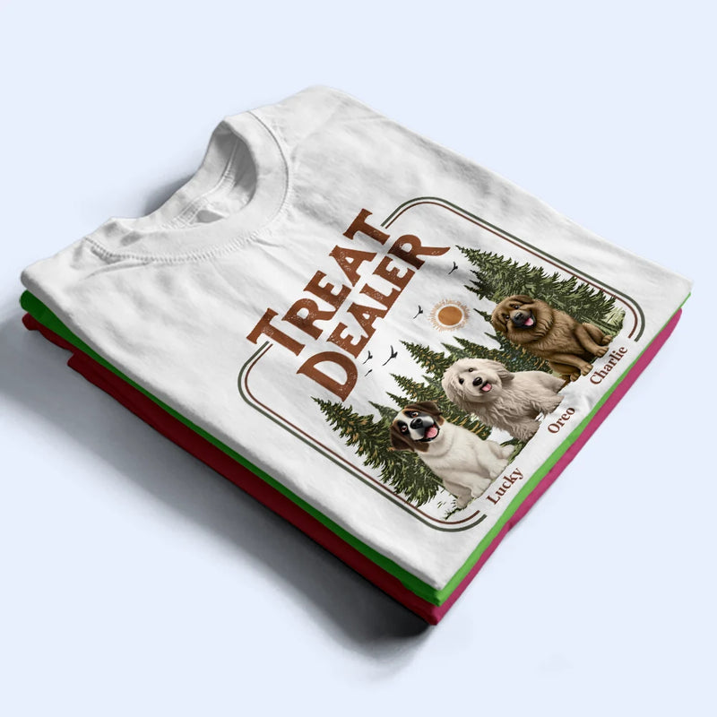 Pet Lovers,Pet Mom,Pet Dad,Happy - Retro Camping Treat Dealer - Personalized T Shirt