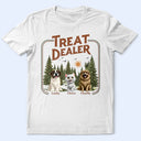 Pet Lovers,Pet Mom,Pet Dad,Happy - Retro Camping Treat Dealer - Personalized T Shirt