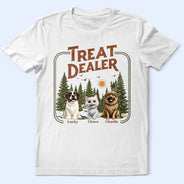 Pet Lovers,Pet Mom,Pet Dad,Happy - Retro Camping Treat Dealer - Personalized T Shirt