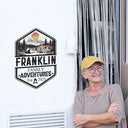 Camping,Campsite,Happy,Family - Retro Family Adventure - Personalized Decor Decal