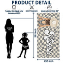 Gift For Yourself,Gift For Women,Happy - Retro Groovy Name Girl By The Beach - Personalized Beach Towel