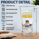 Dog Mom,Dog Dad,Cat Mom,Cat Dad,Pet Mom,Pet Dad,Top Market,Vector,Humorous - Retro Style Best Dog Cat Dad - Personalized Beer Glass