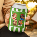Gift For Bestie,Gifts For Colleagues,Gift For Sisters,Funny,Gift For Sibling - Right In The Throat 3D Bestie - Personalized Can Cooler Sleeve