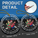 Gift For Sibling,Gift For Sisters,Happy,Christmas,Family,Gift For Brothers - A Cousin Is A Little Bit Of Childhood - Personalized Circle Glass Ornament